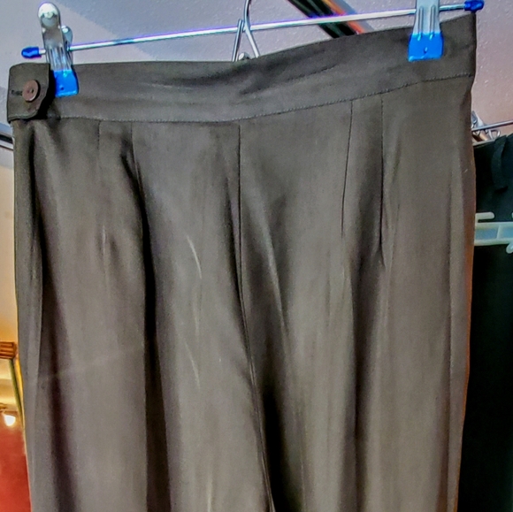 izarre silk cuffed green pants sz 6 - Picture 1 of 6